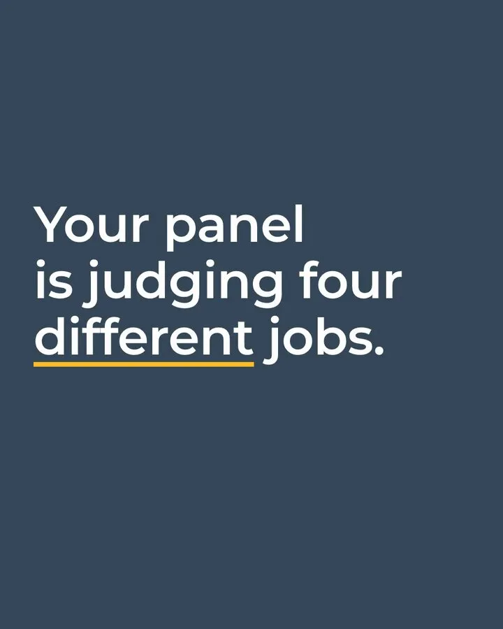 Film poster: Your panel is judging four different jobs.