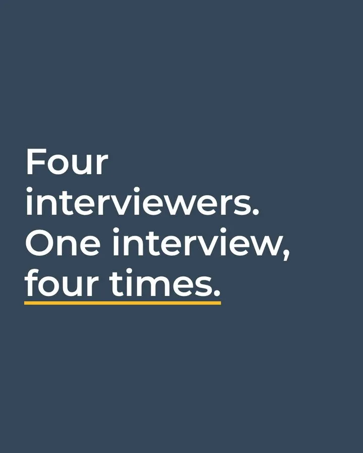 Film poster: Four interviewers. One interview, four times.