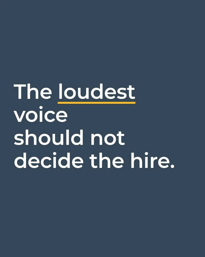 Film poster: The loudest voice should not decide the hire.