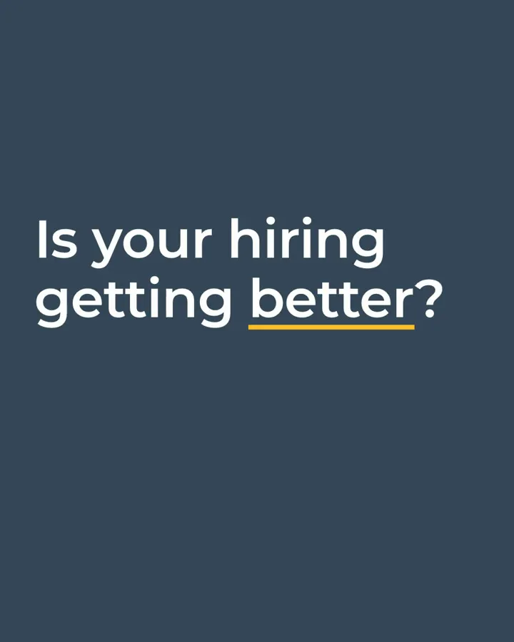 Film poster: Is your hiring getting better?