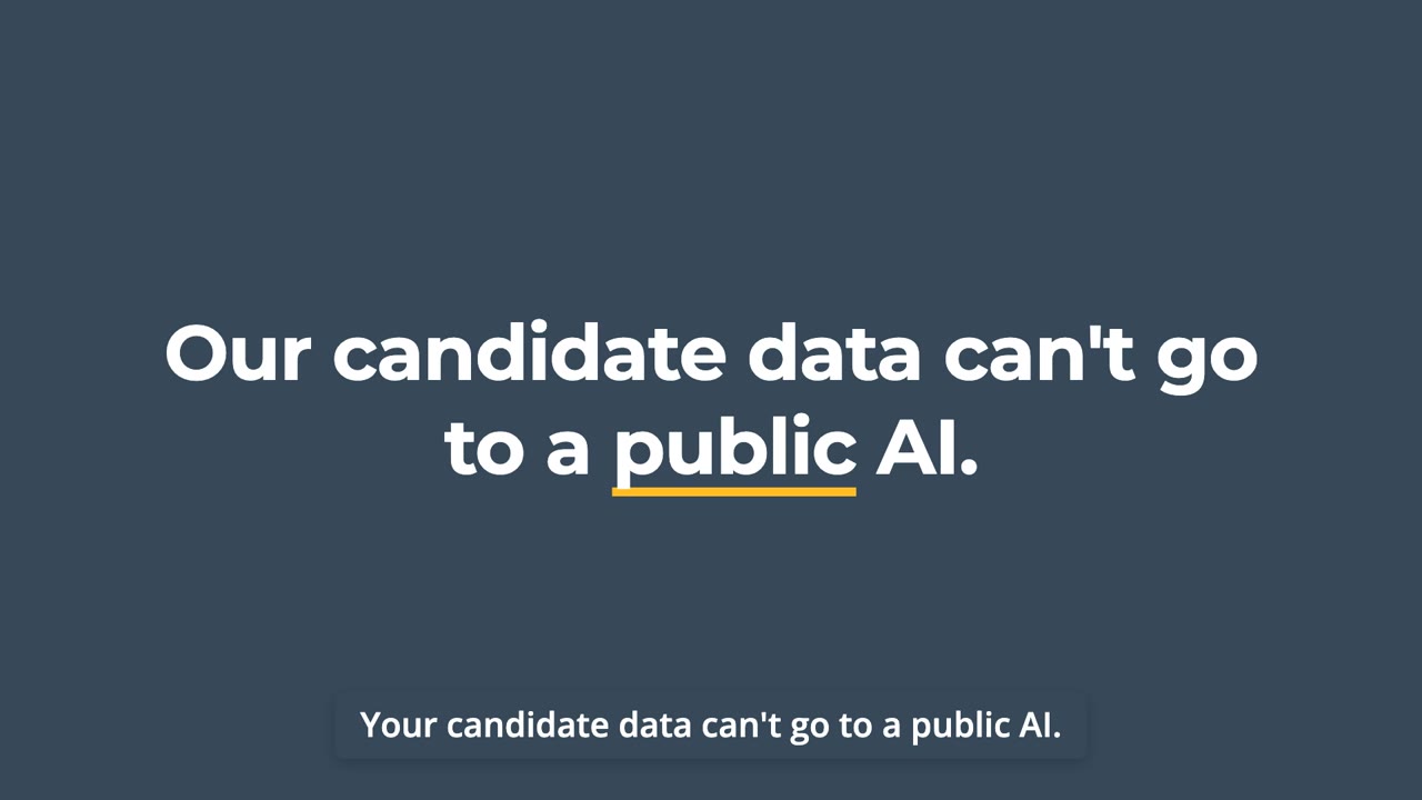 Film poster: Our candidate data cannot go to a public AI