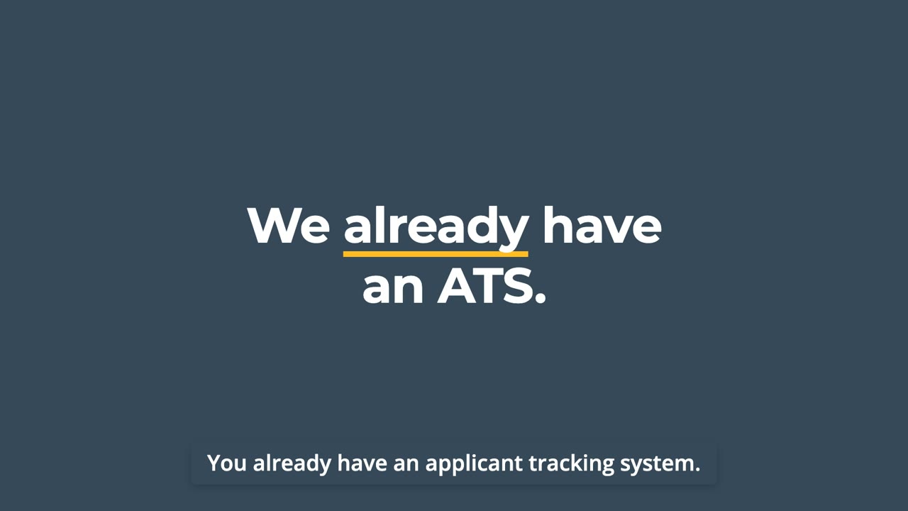 Film poster: We already have an applicant tracking system